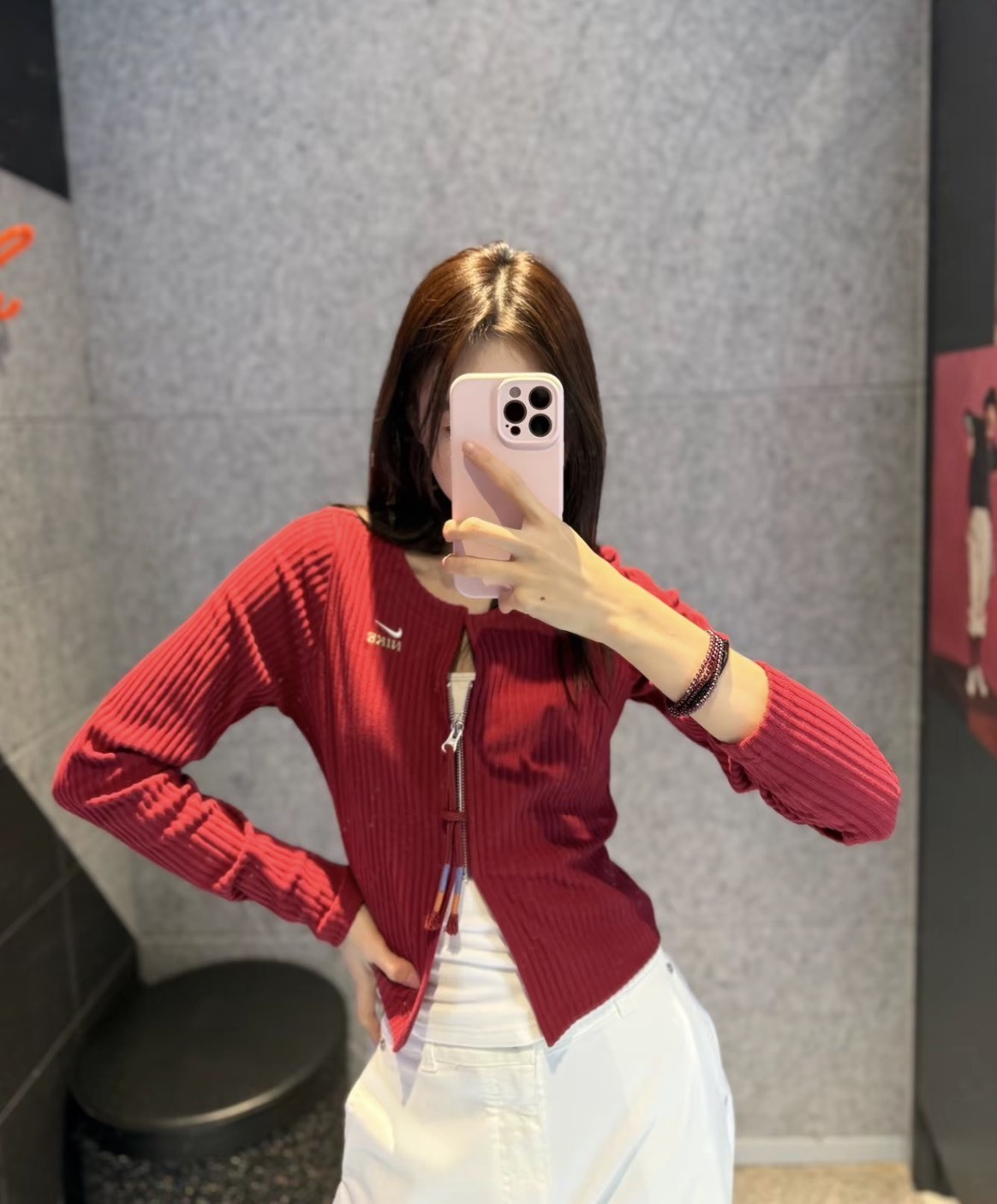 NIKE SPORTSWEAR FW25 CHILL RIB 2026 馬年限定 女款 修身 薄絨 拉鍊 針織衫