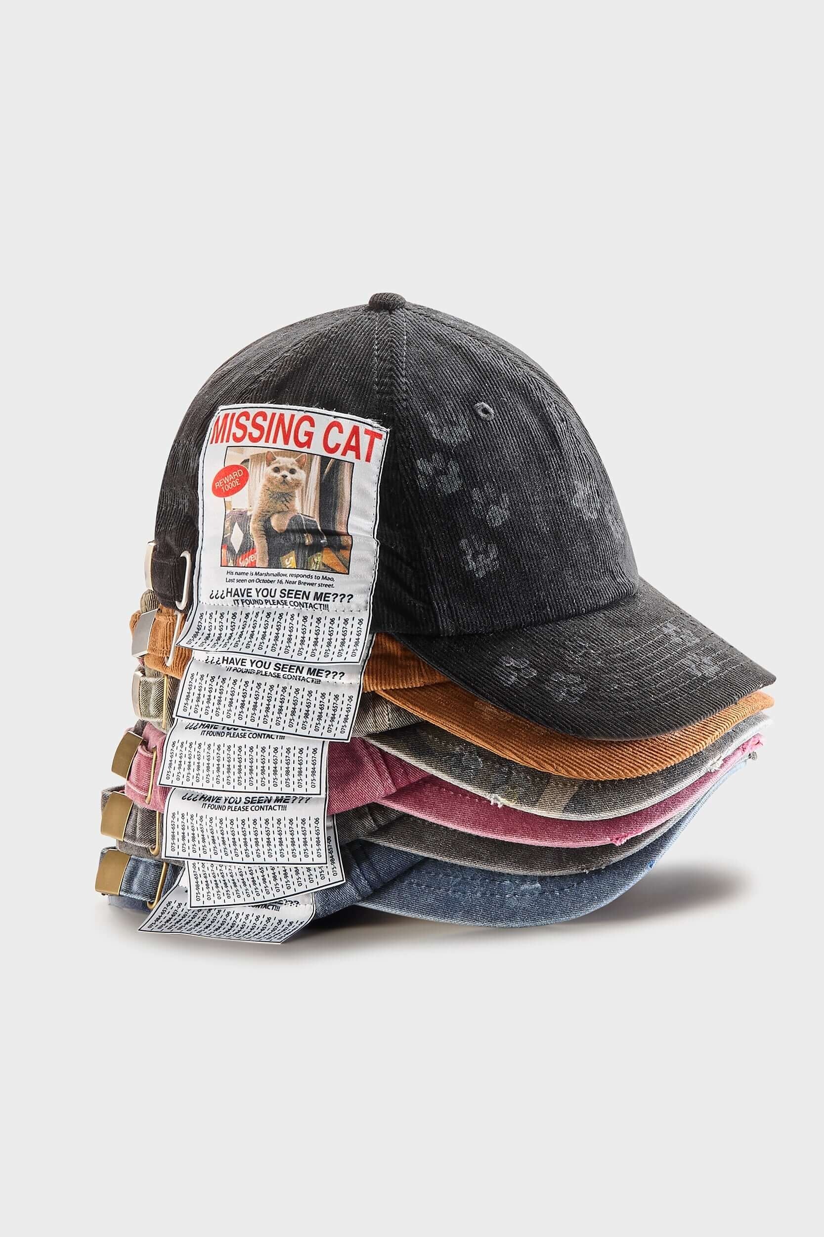 【Focus Store】現貨秒發 SSSTUFFF Missing Cat Cap Corduroy "Black" 失蹤貓咪 老帽 黑色 燈芯絨