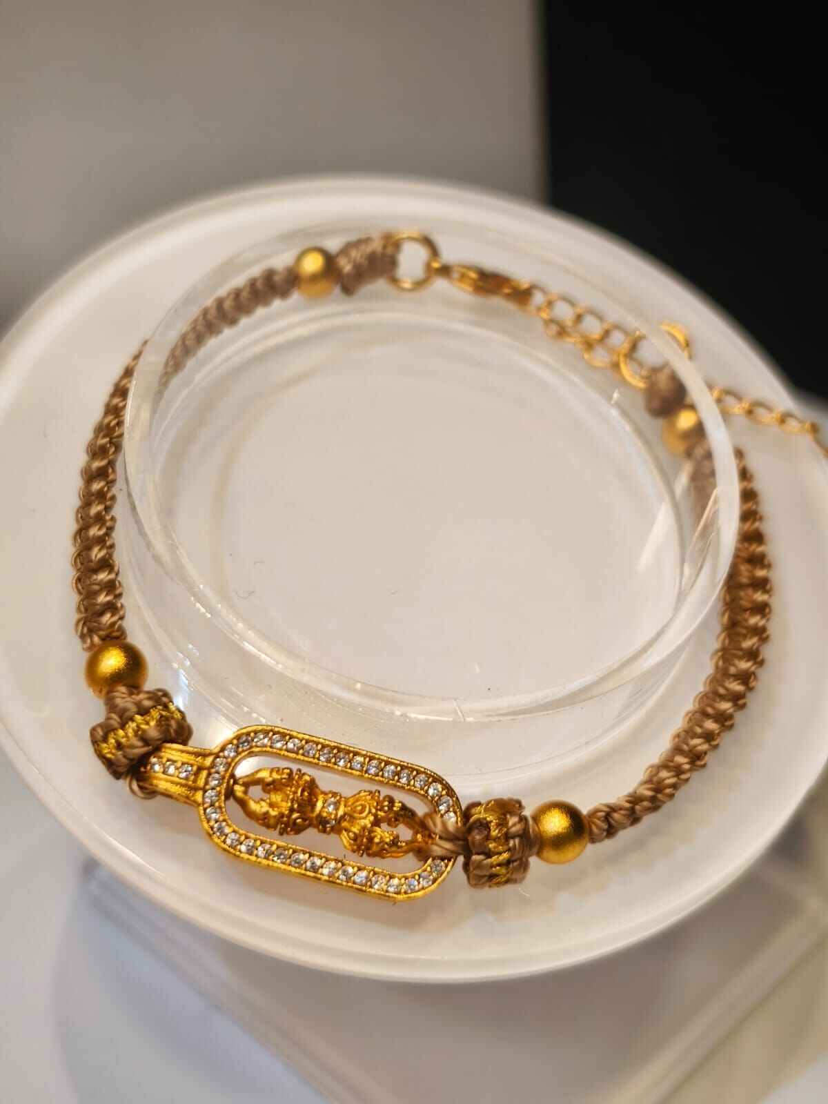 0102CYST41-水晶CS-金剛杵手繩(布達拉宮加持) 限5串 (A41)