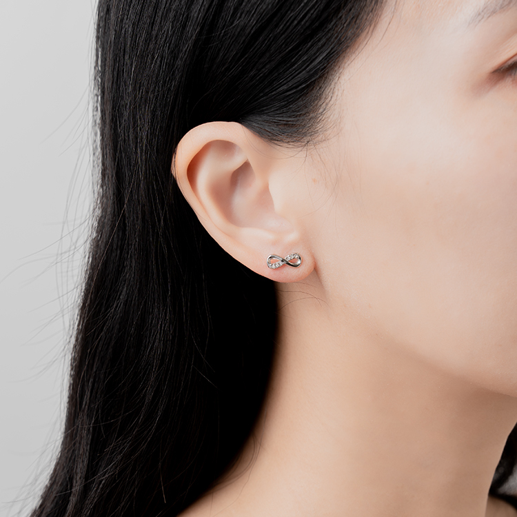 miramira微光｜無限白鋯石耳環D5966-銀57005