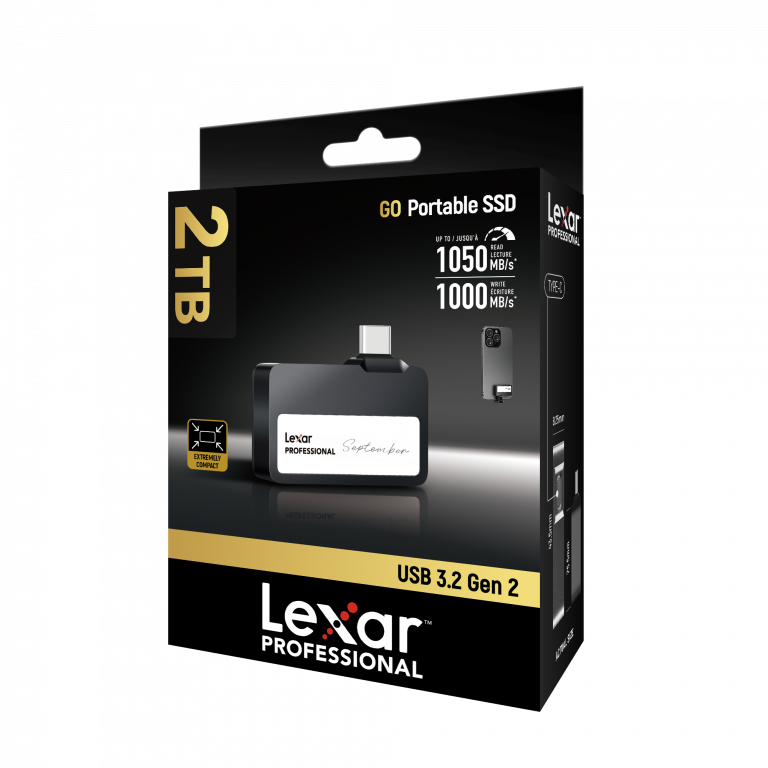 Lexar® SL400 Professional Go Portable SSD 2TB USB 3.2 Gen2 Type-C(up to 1050MB/s read, up to 1000MB/s write)
