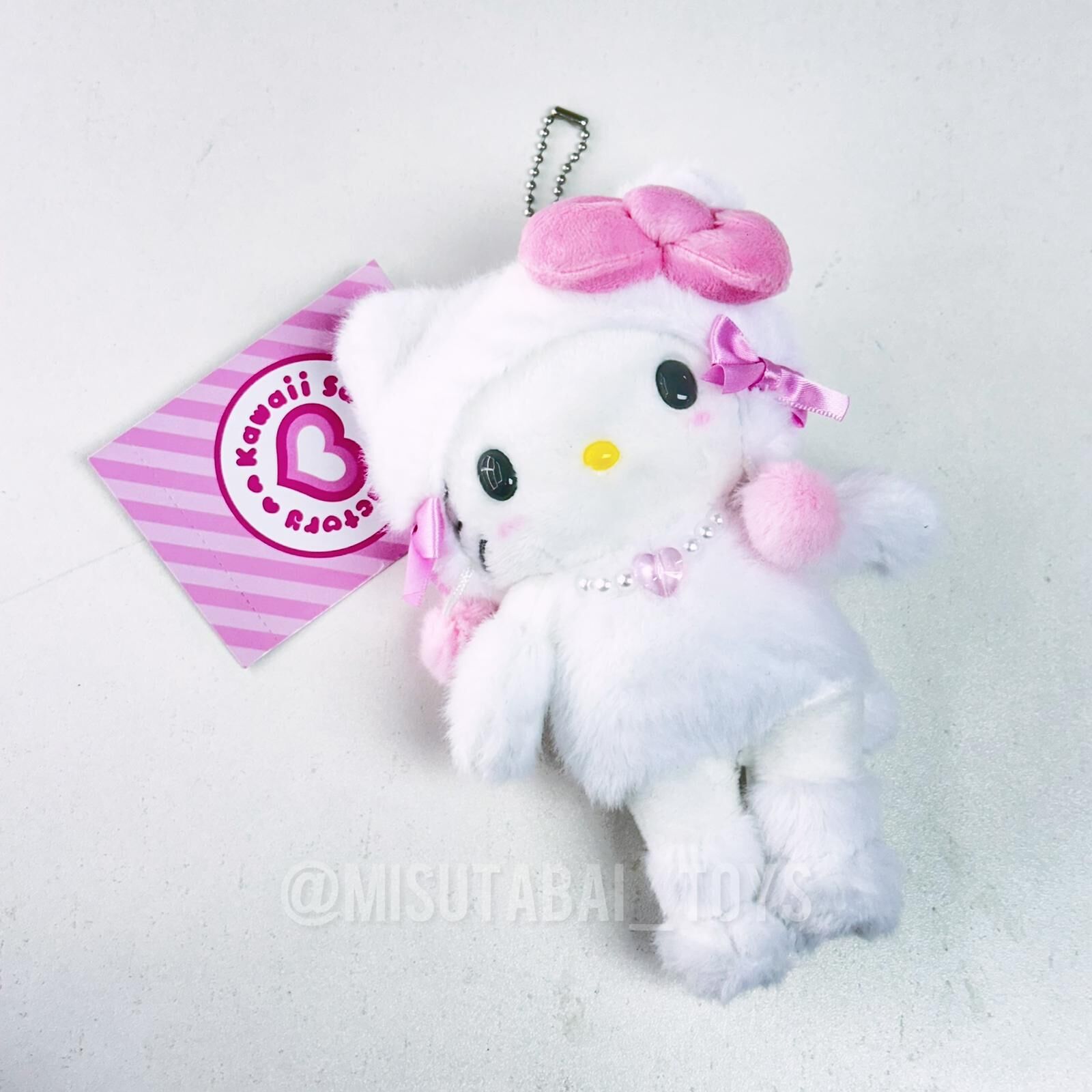 Sanrio Hello Kitty 原宿限定 白貓長腿系列掛件公仔