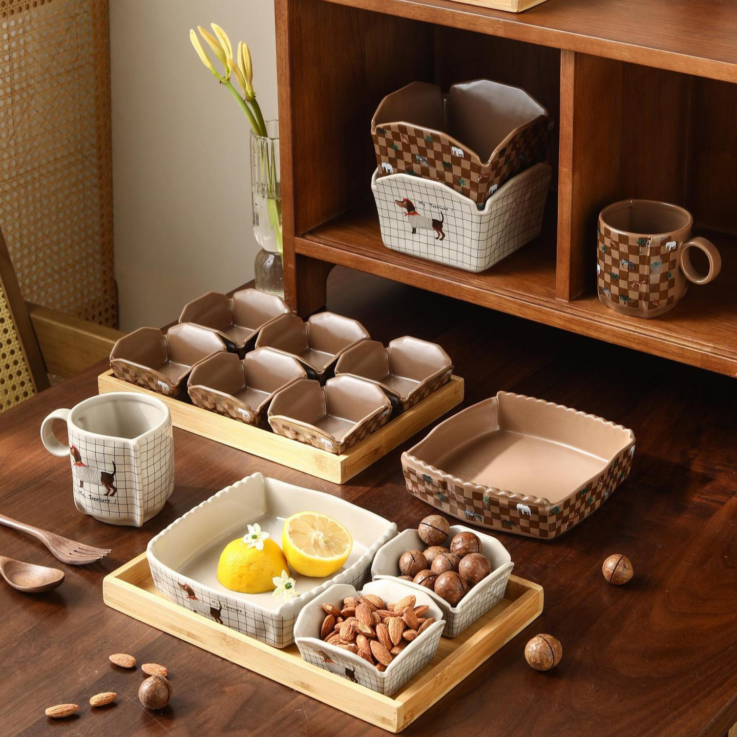 《6494》折紙造型陶瓷餐盤點心盤馬克杯