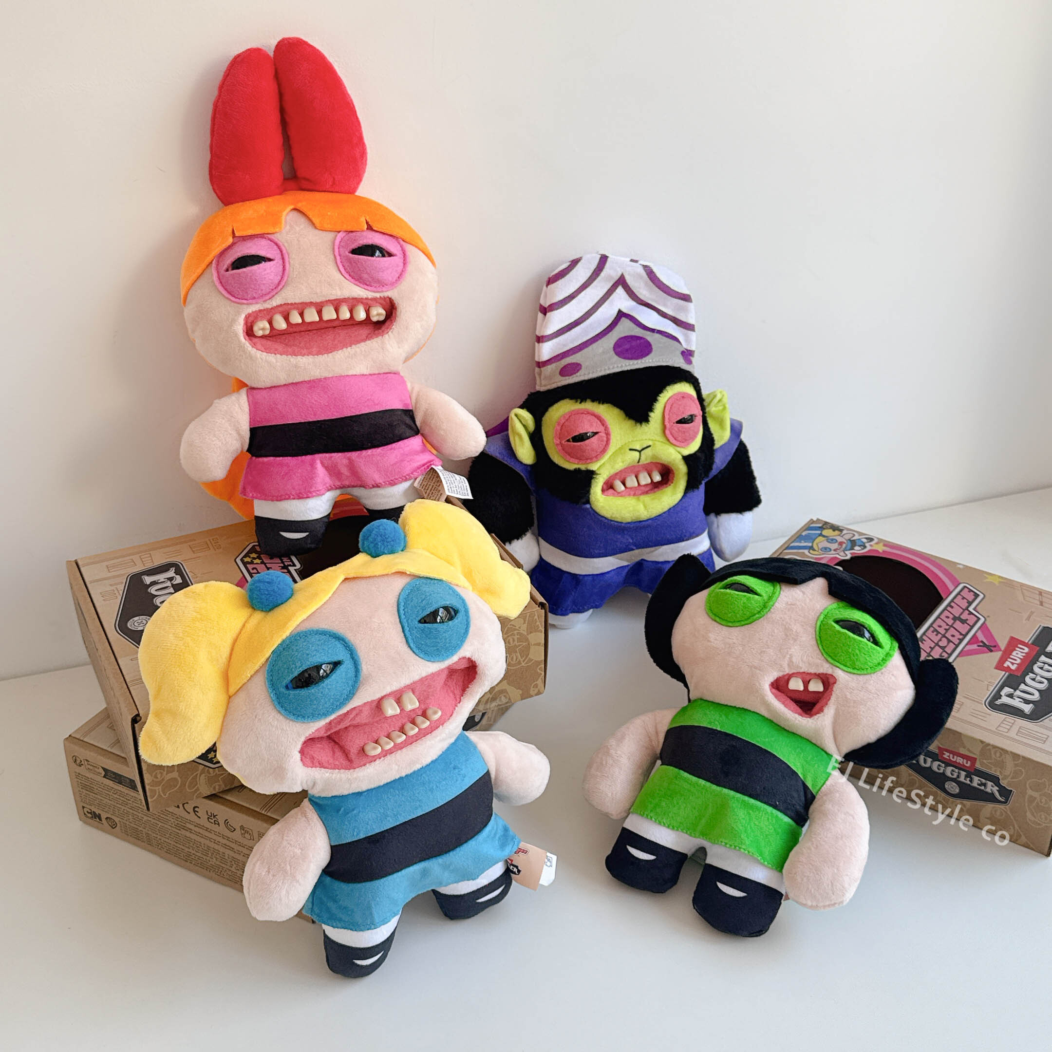 FUGGLER x THE POWERPUFF GIRLS 牙齒怪 放克牙寶 飛天小女警 聯名系列 魔人啾啾 公仔 玩偶 / 現貨