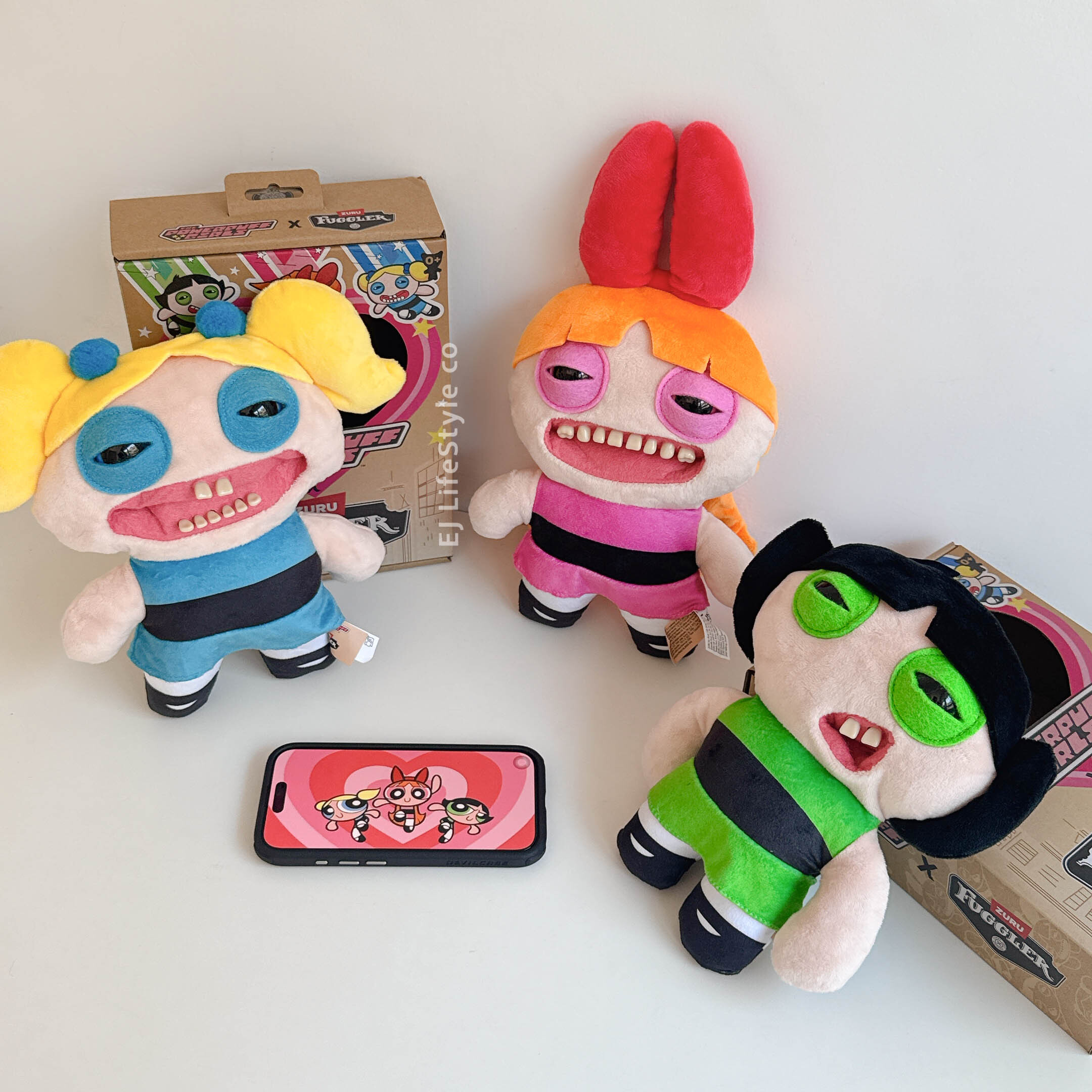 FUGGLER x THE POWERPUFF GIRLS 牙齒怪 放克牙寶 飛天小女警 聯名系列 魔人啾啾 公仔 玩偶 / 現貨