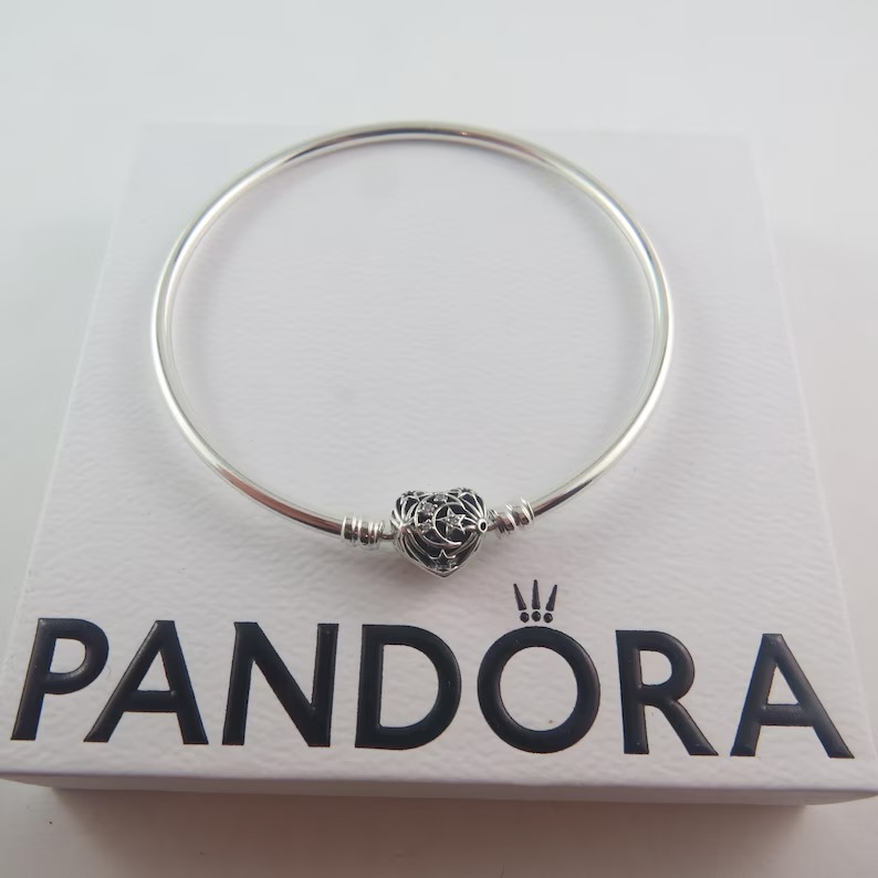 【預購】Q123002 Pandora 純銀心形扣手鐲