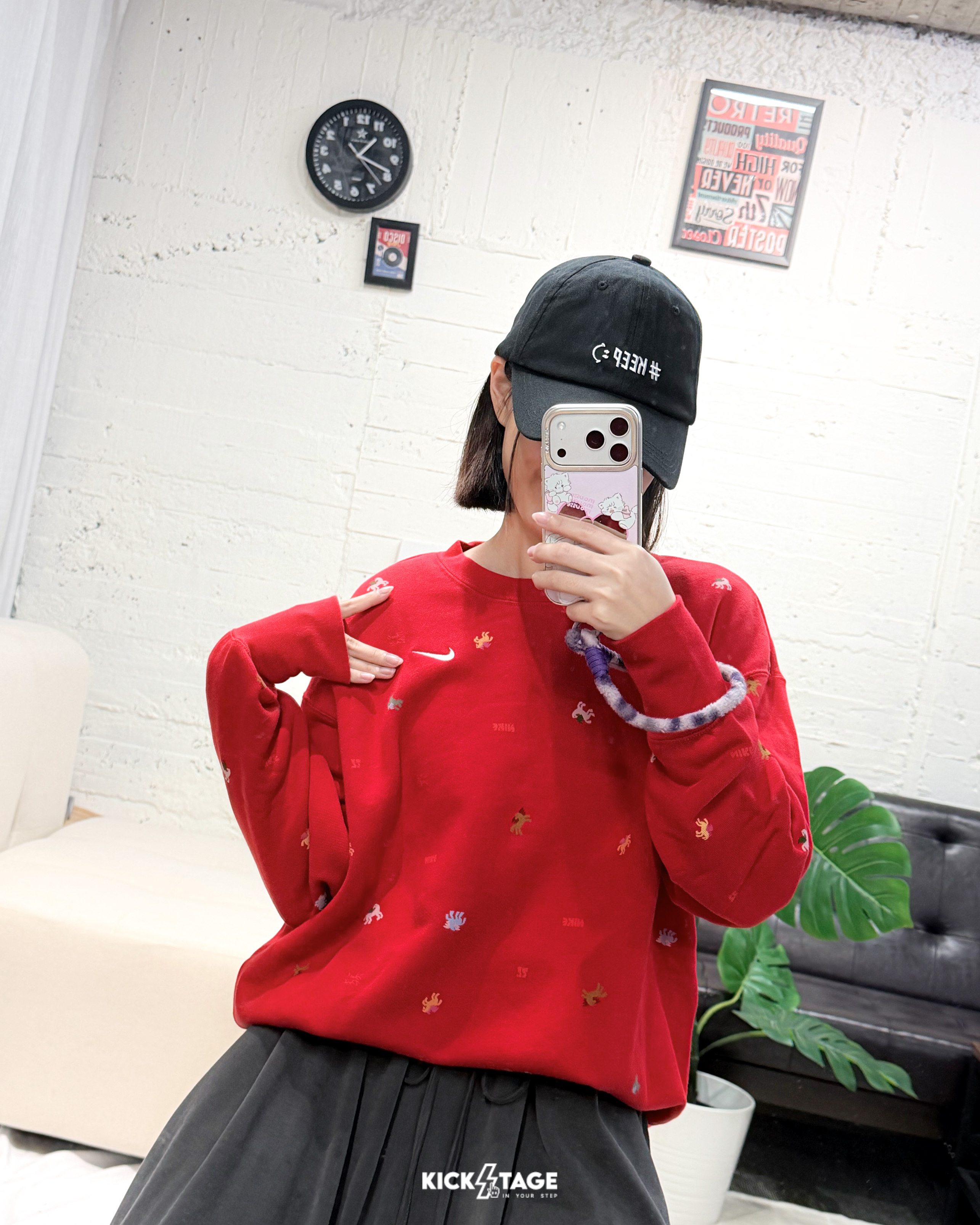 女款 NIKE NSW CNY TEE 紅色 彩色小馬 馬年 新年 刺繡LOGO 滿版 飛馬 重磅 長T 大學T【IQ3825-657】NKTF