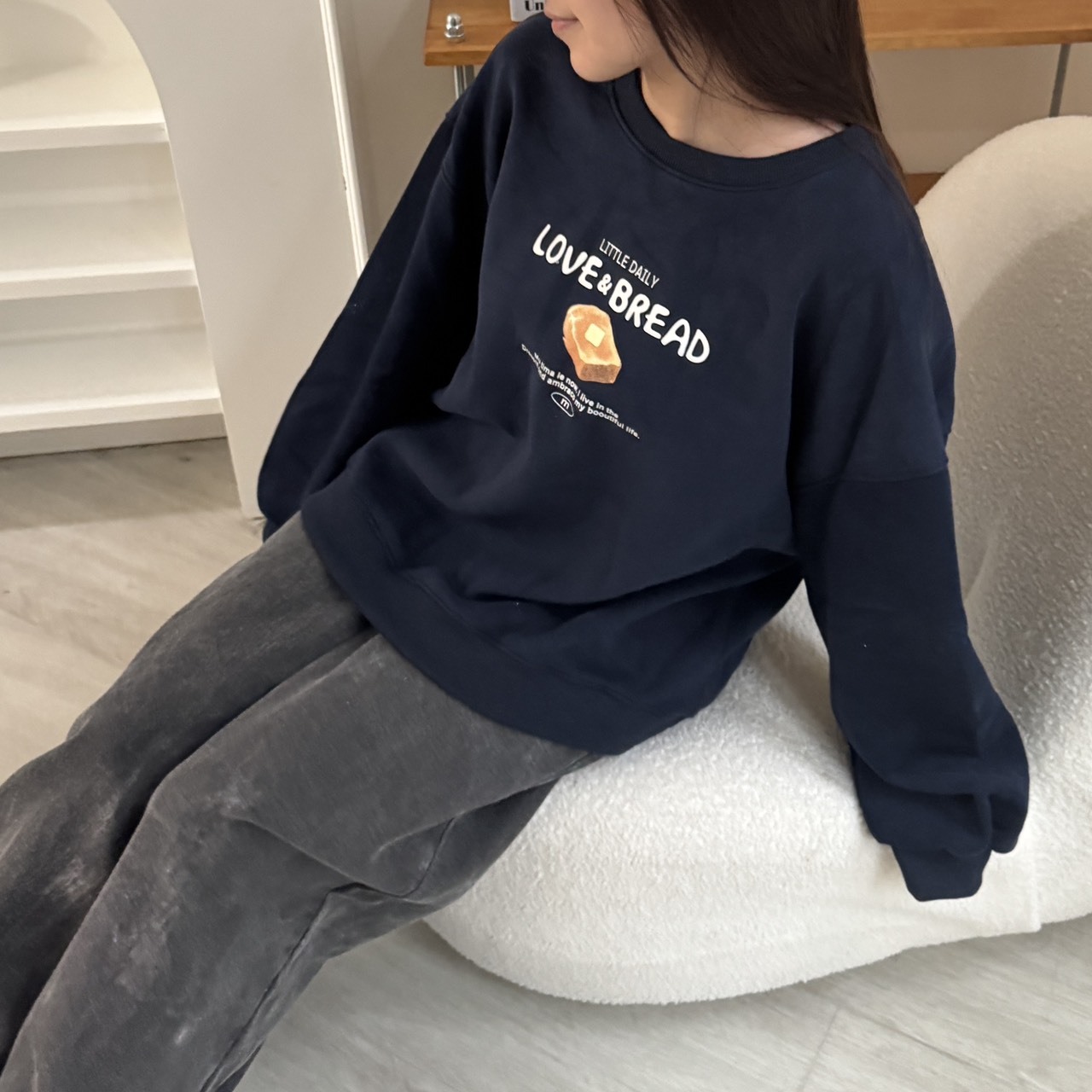 韓系奶油麵包大學T 8806 (D)