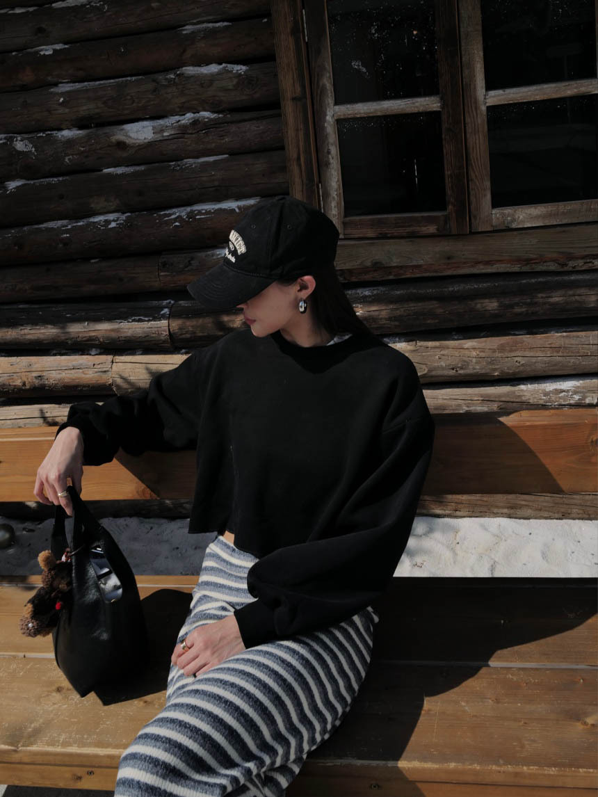 內加絨款短版素面衛衣*3色