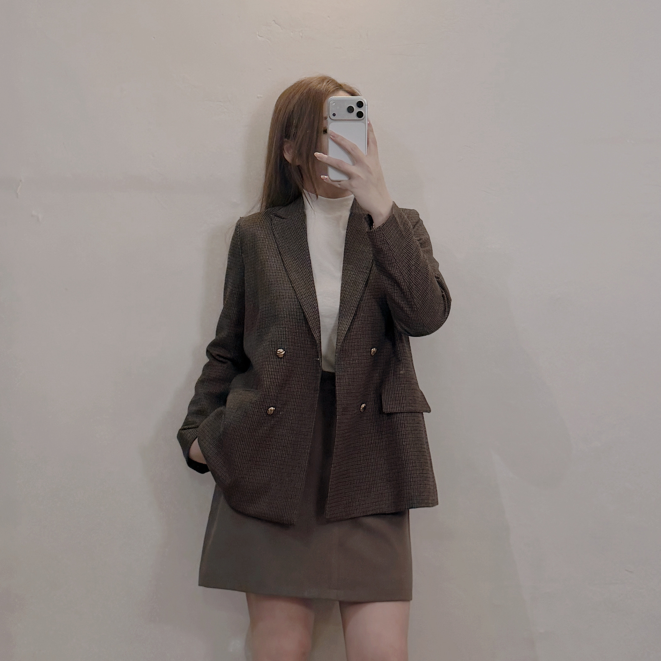 現貨 7350 日本布料 復古細格西裝外套