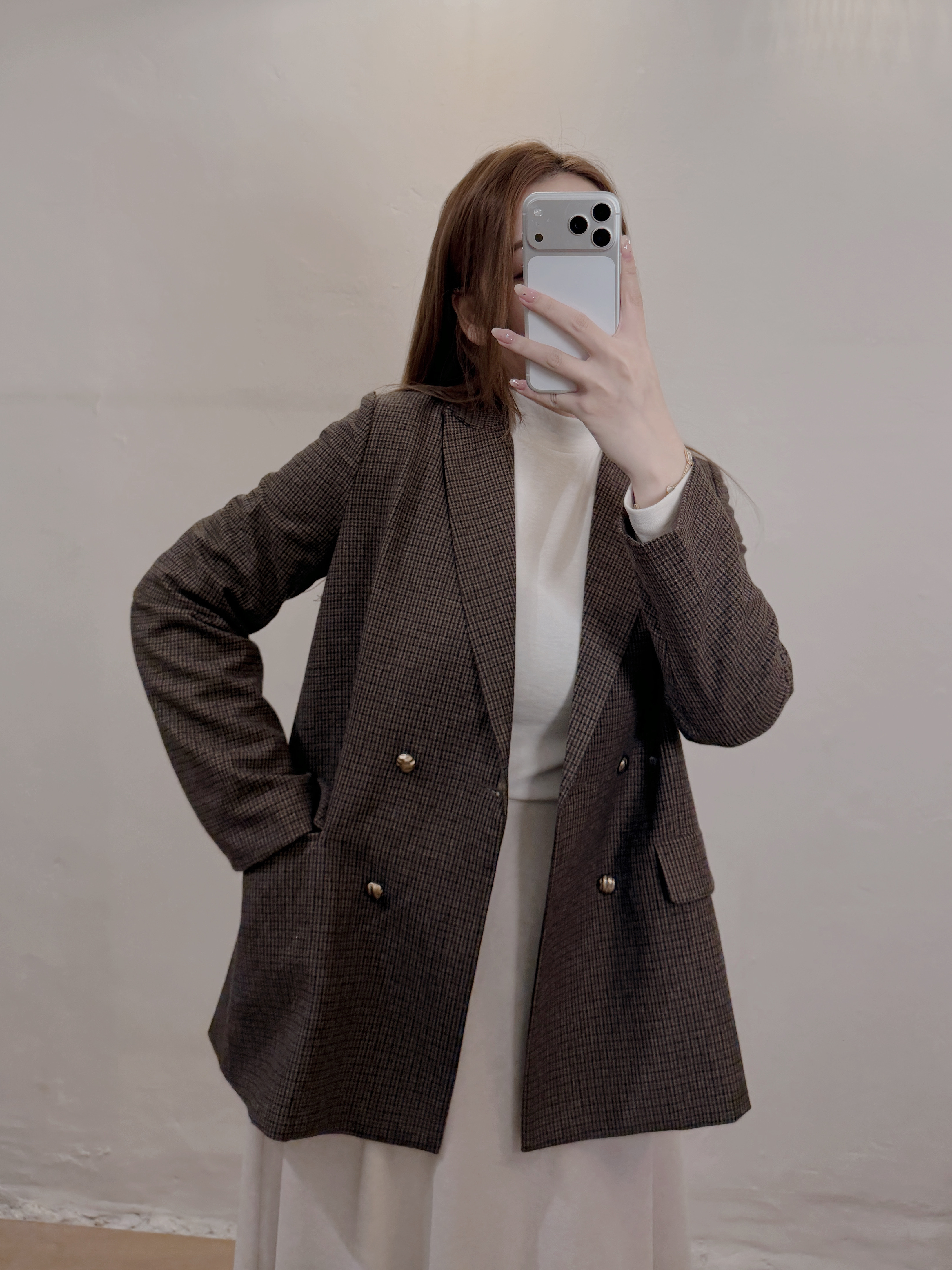 現貨 7350 日本布料 復古細格西裝外套