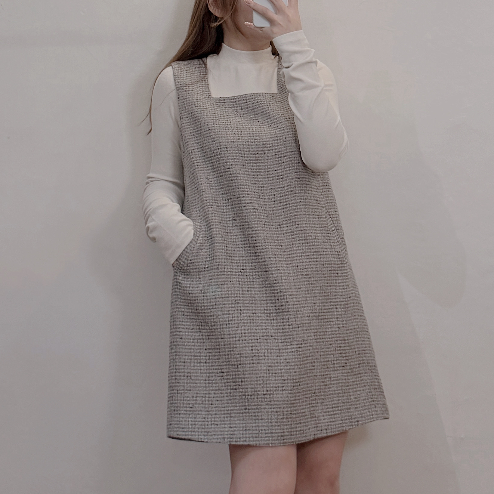 預訂/現貨 7341 必入手的 細閃灰色Tweed OPS