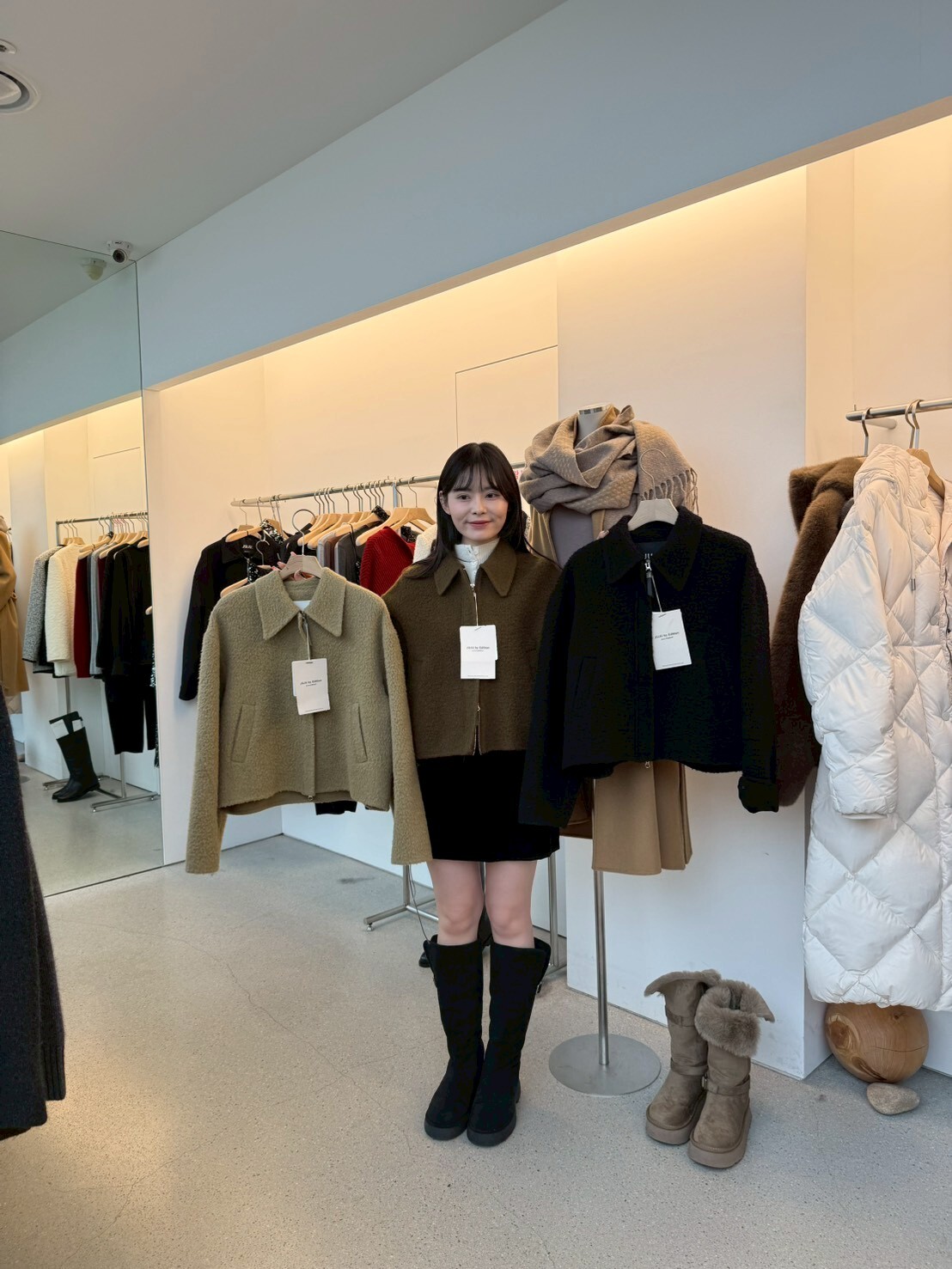 JU5404 反領混動物毛外套 *特價*