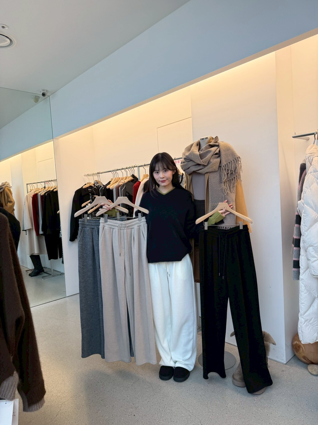 JU5316 高腰直筒垂感軟糯長褲 *特價*