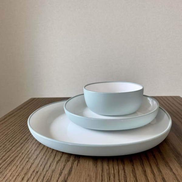 KINTO-BONBO 餐碗，粉灰藍色，專為嬰幼兒設計，日式簡約風格，色彩繽紛可愛