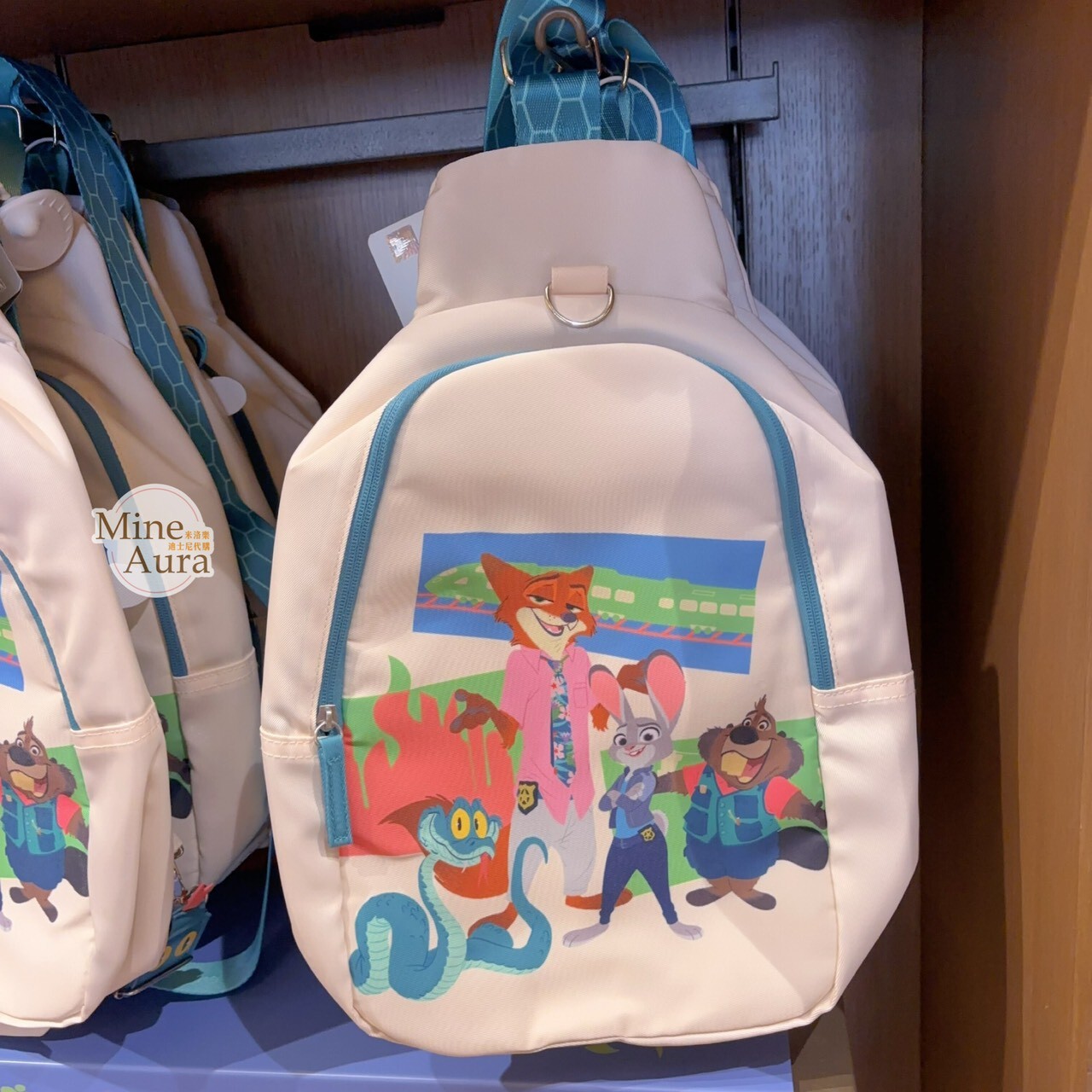 動物方城市 Zootopia 經典角色圖案 胸背包 單肩包 -上海迪士尼樂園