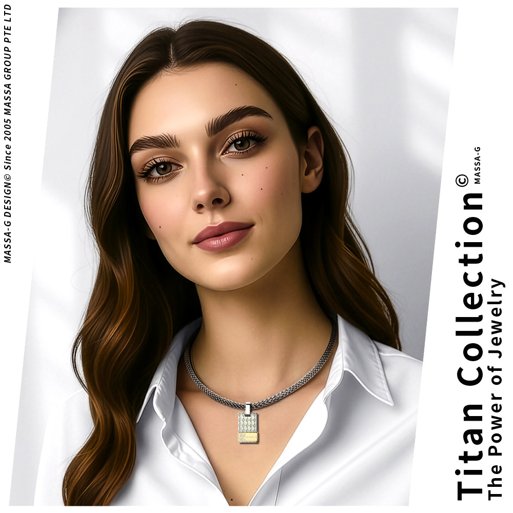 MASSA-G【菱格經典】純鈦對墬搭配X1 4mm超合金鍺鈦對鍊