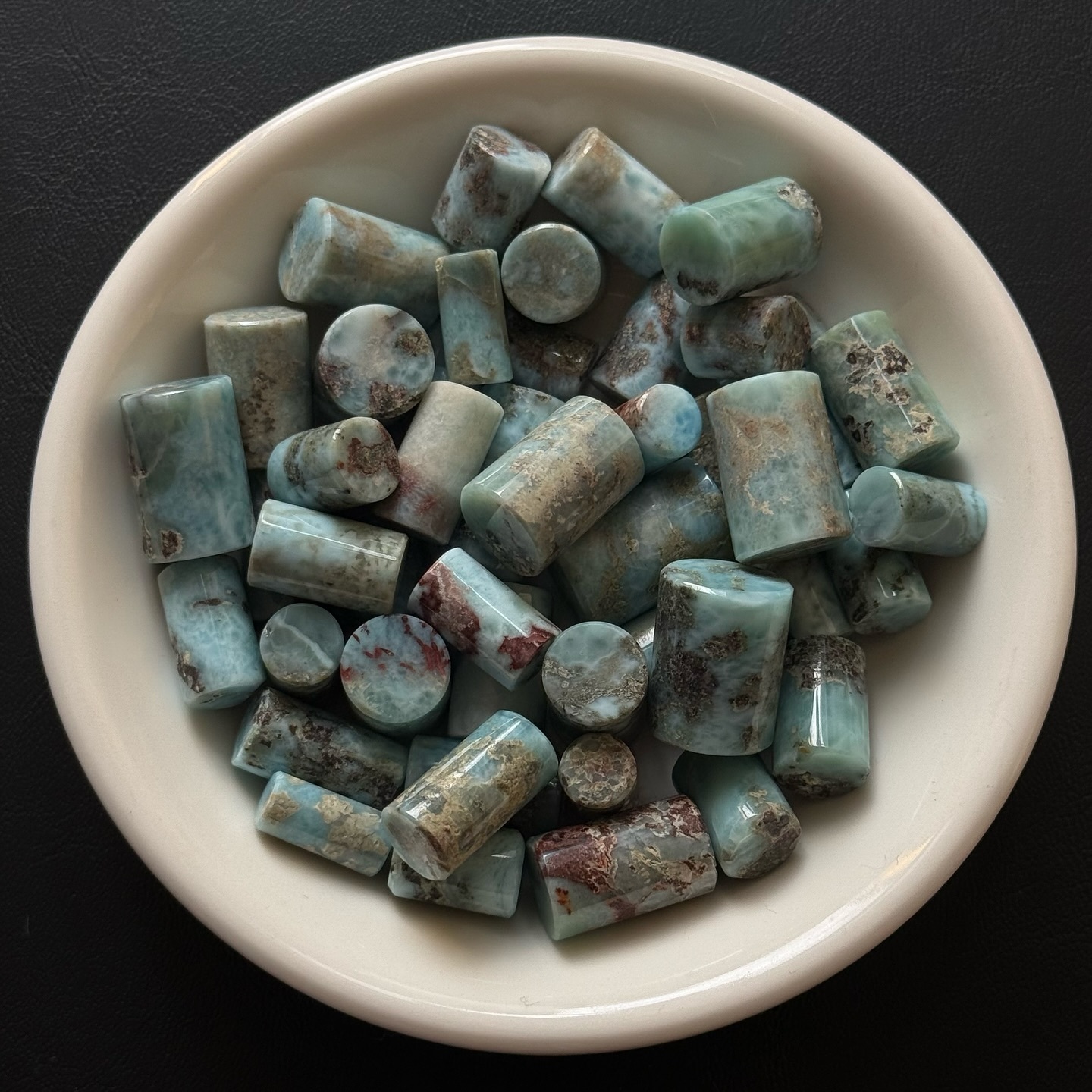 [原石] 拉利瑪海紋石 小圓柱