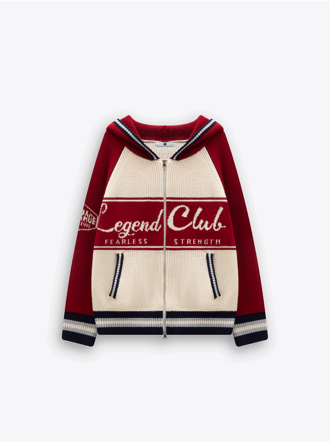 美式掛字毛織外套