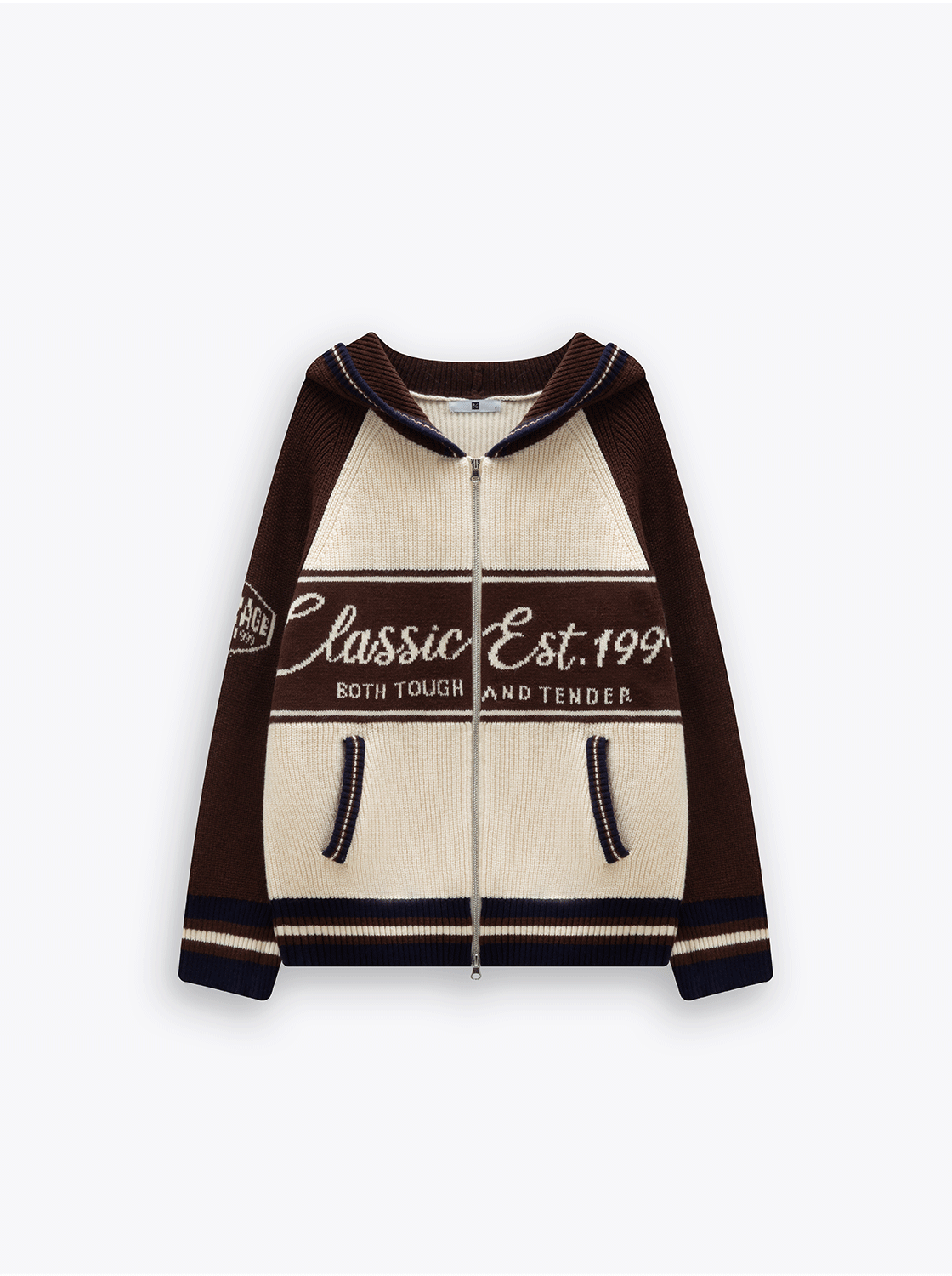 美式掛字毛織外套