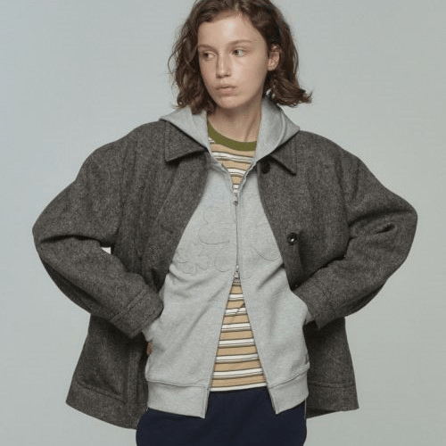 Covernat｜Woman Oversize Zip-Up Hoodie [2 colors]