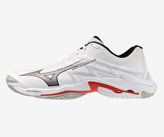 MIZUNO WAVE LIGHTNING ELITE 排球鞋 白黑紅色