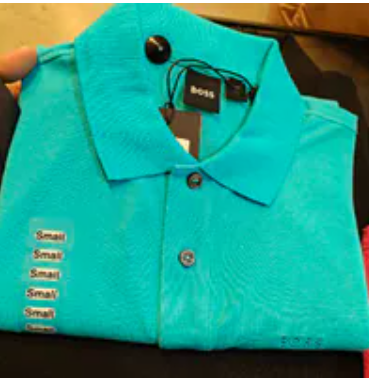 [S] HUGO BOSS OPEN BLUE JERSEY FIRENZE/LOGO POLO T-SHIRT, 50501942-496 (SZZ910)