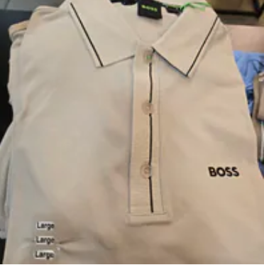 [S] HUGO BOSS LIGHT BEIGE PAULE JERSEY POLO T-SHIRT, 50277329-271 (SZZ911)