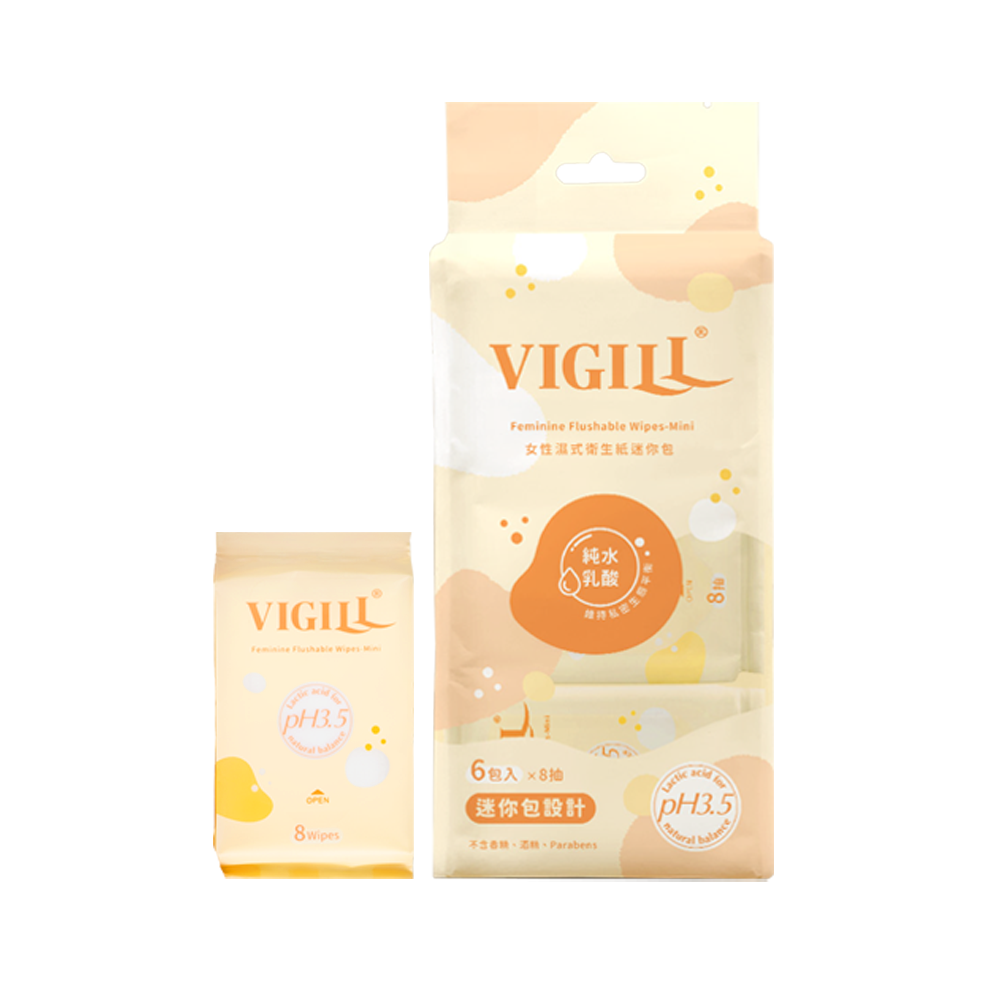 【輕便必備】VIGILL 女性濕式衛生紙-迷你包 6包/袋