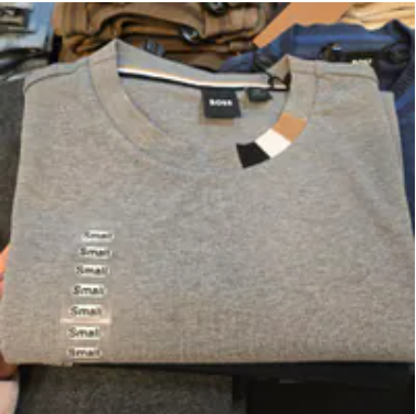 [S] HUGO BOSS MED GREY TIBURT X JERSEY T-SHIRT, 50557153-030 (SZZ912)