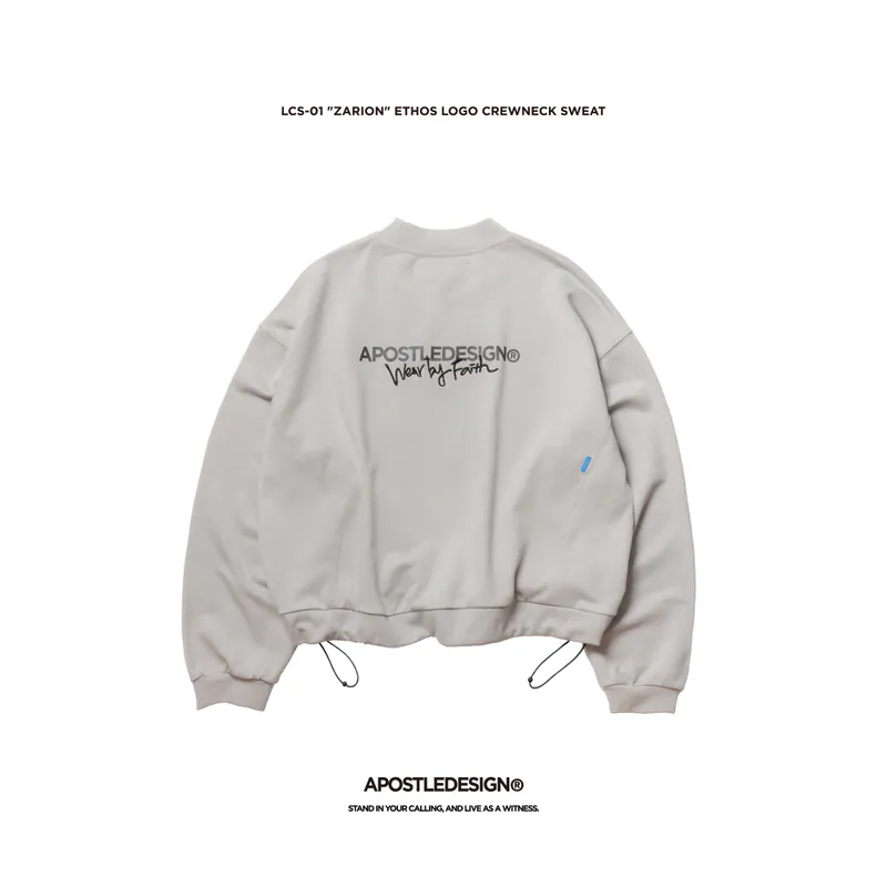 LCS-01 "ZARION" Ethos Logo Crewneck Sweat - L-Gray