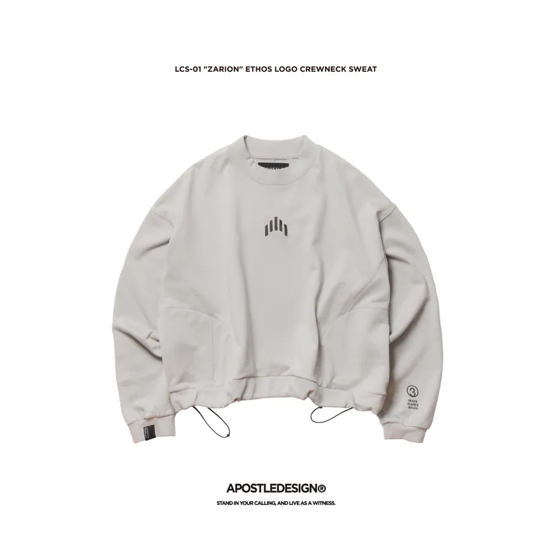 LCS-01 "ZARION" Ethos Logo Crewneck Sweat - L-Gray