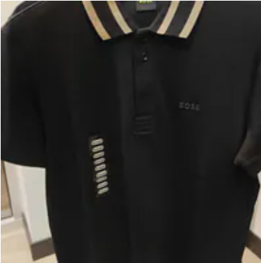[S] HUGO BOOS BLACK JERSEY PAULE POLO T-SHIRT, 50525172-001 (SZZ917)