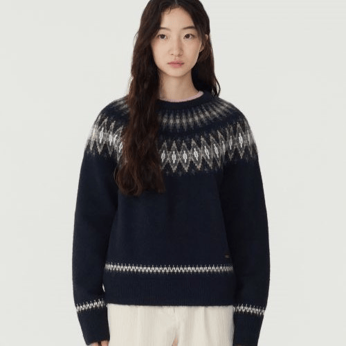 Covernat｜Woman Nordic Pullover Sweater [2 colors]