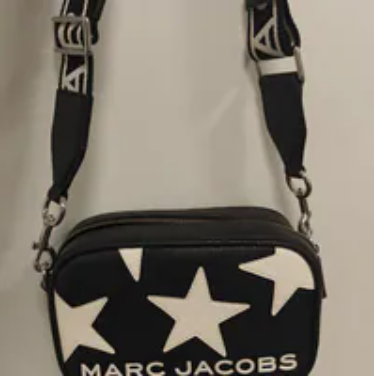 [S] MARC JACOBS BLACK MULTI 4R5HCR089H01-002 THE STAR PATCHWORK SNAPSHOT CROSSBODY BAG, 196611783187 (SMJ614)