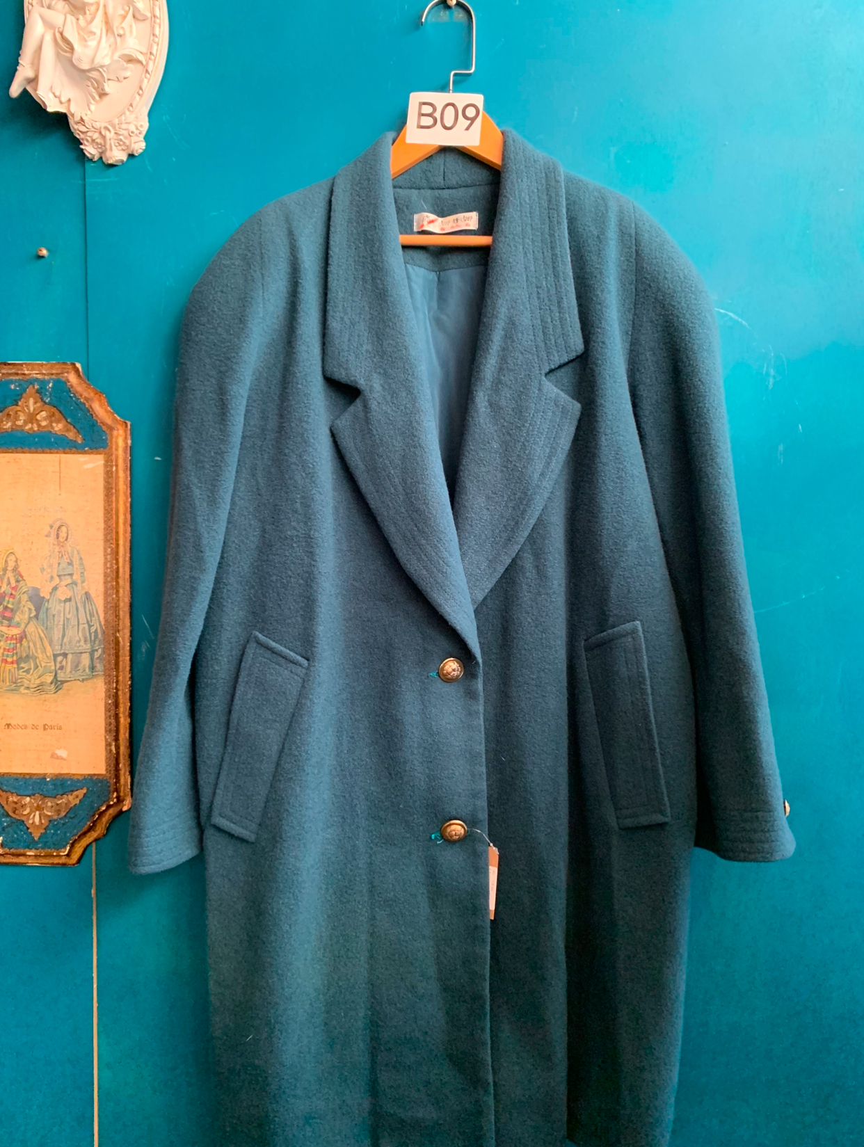 直播客訂商品-B09湖水綠大衣