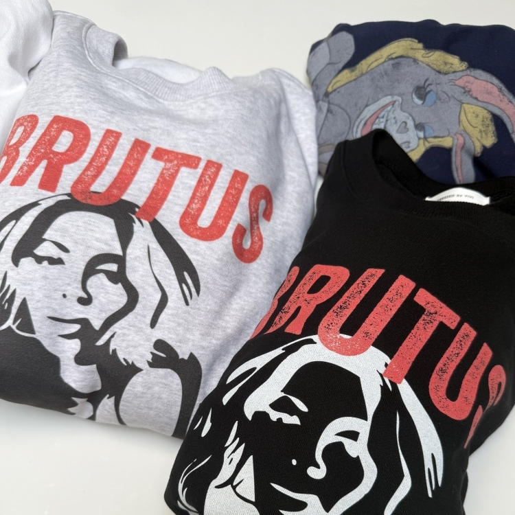 韓國 VL 內刷毛長袖定番大學T BRUTUS MTM 黑