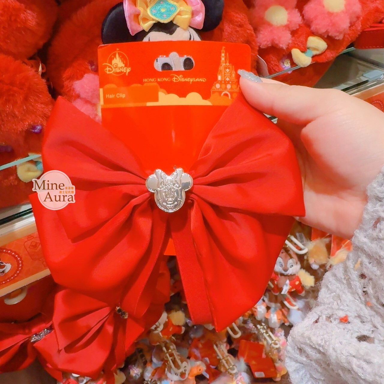 2026 新春限定 米妮 Minnie 蝴蝶結 造型 髮夾 髮飾 -香港迪士尼樂園