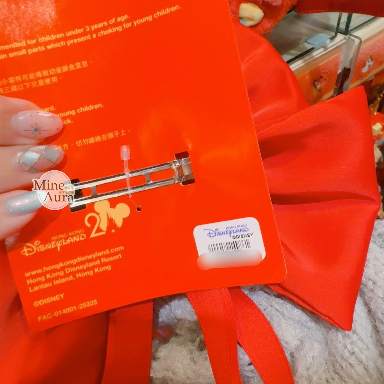 2026 新春限定 米妮 Minnie 蝴蝶結 造型 髮夾 髮飾 -香港迪士尼樂園