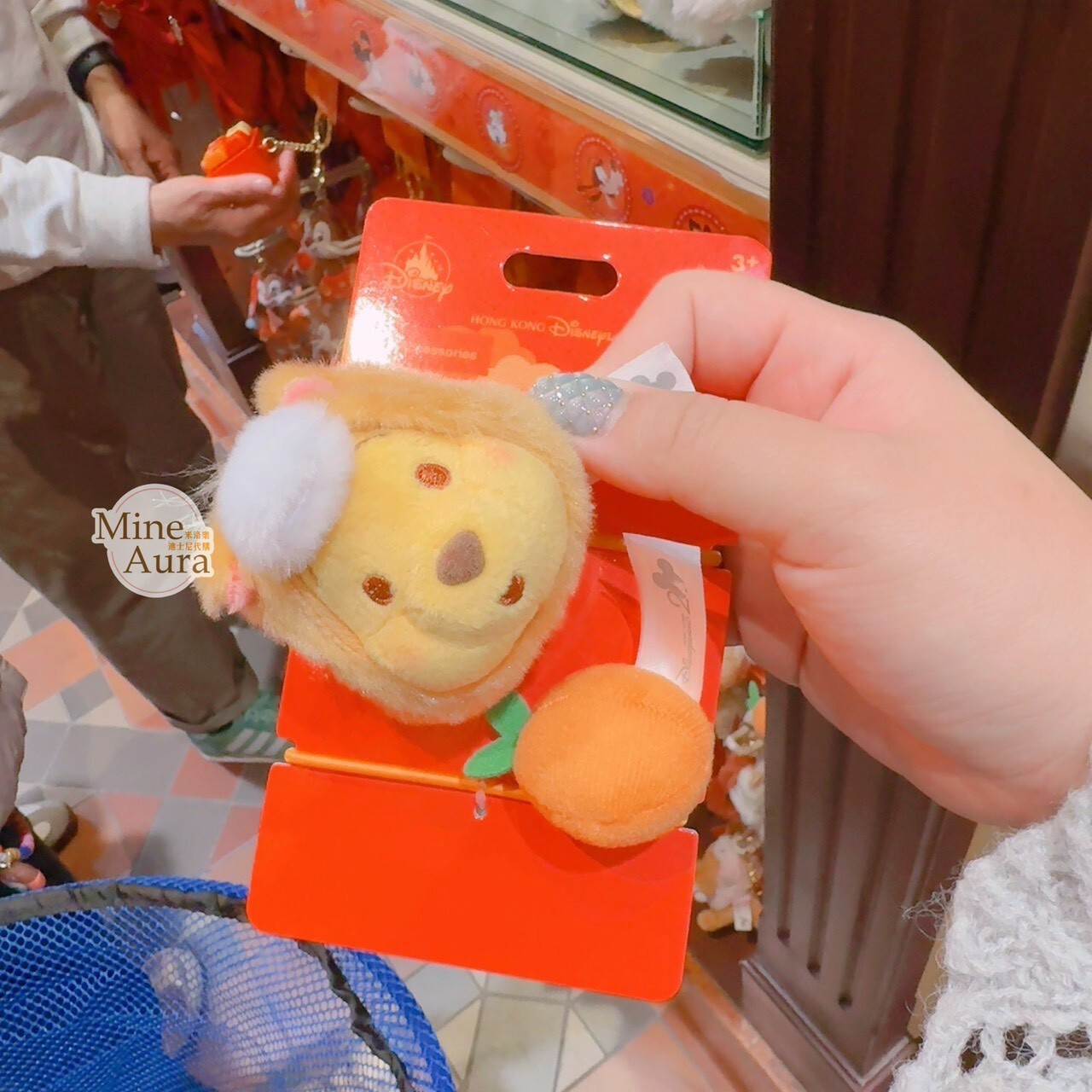 2026 新春限定 小熊維尼 Winnie the Pooh 絨毛大頭 造型 髮飾 2入組 -香港迪士尼樂園