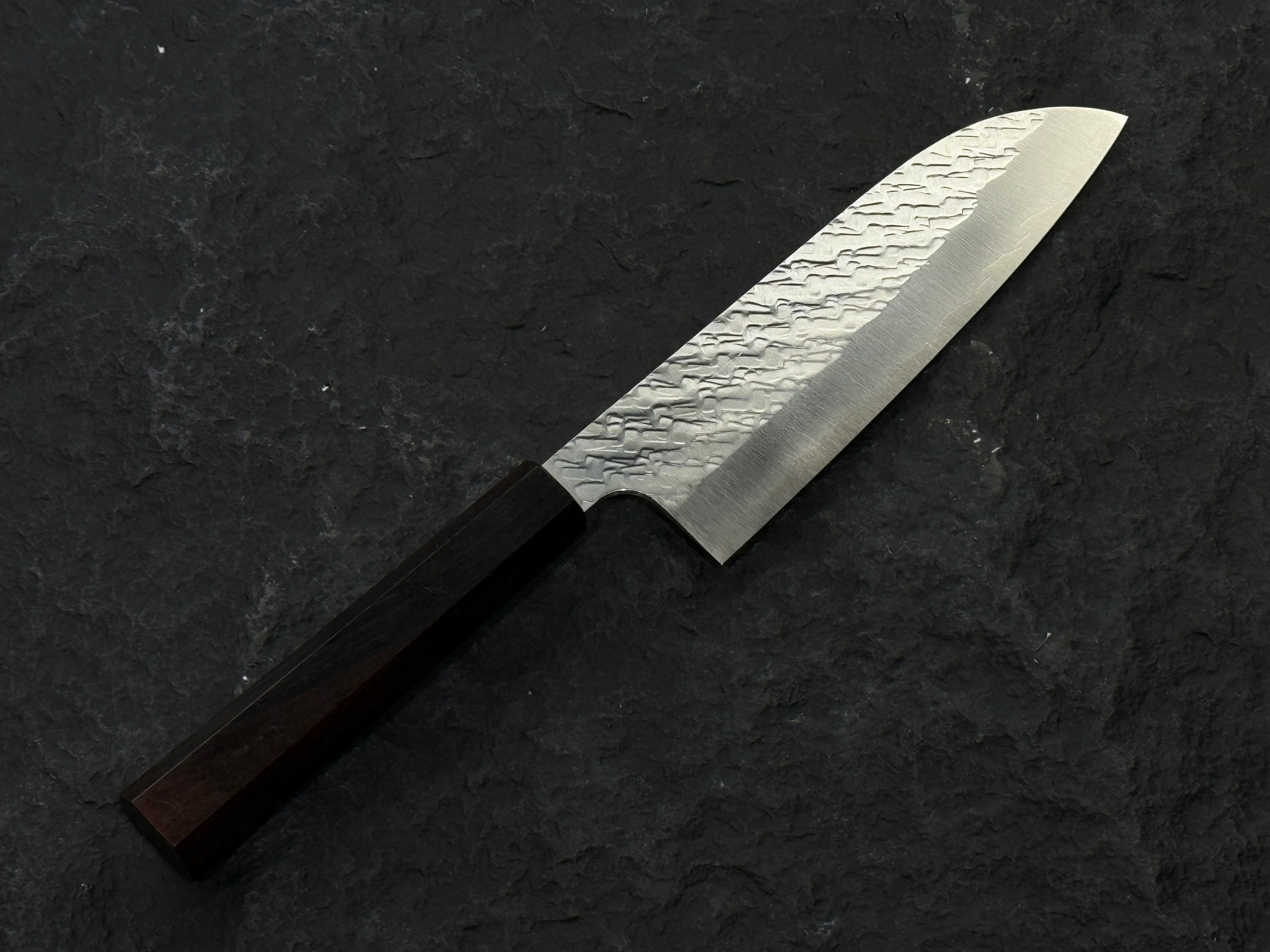 佐治武士 SPG STRIX 粉末鋼 槌目 三德 黑檀柄