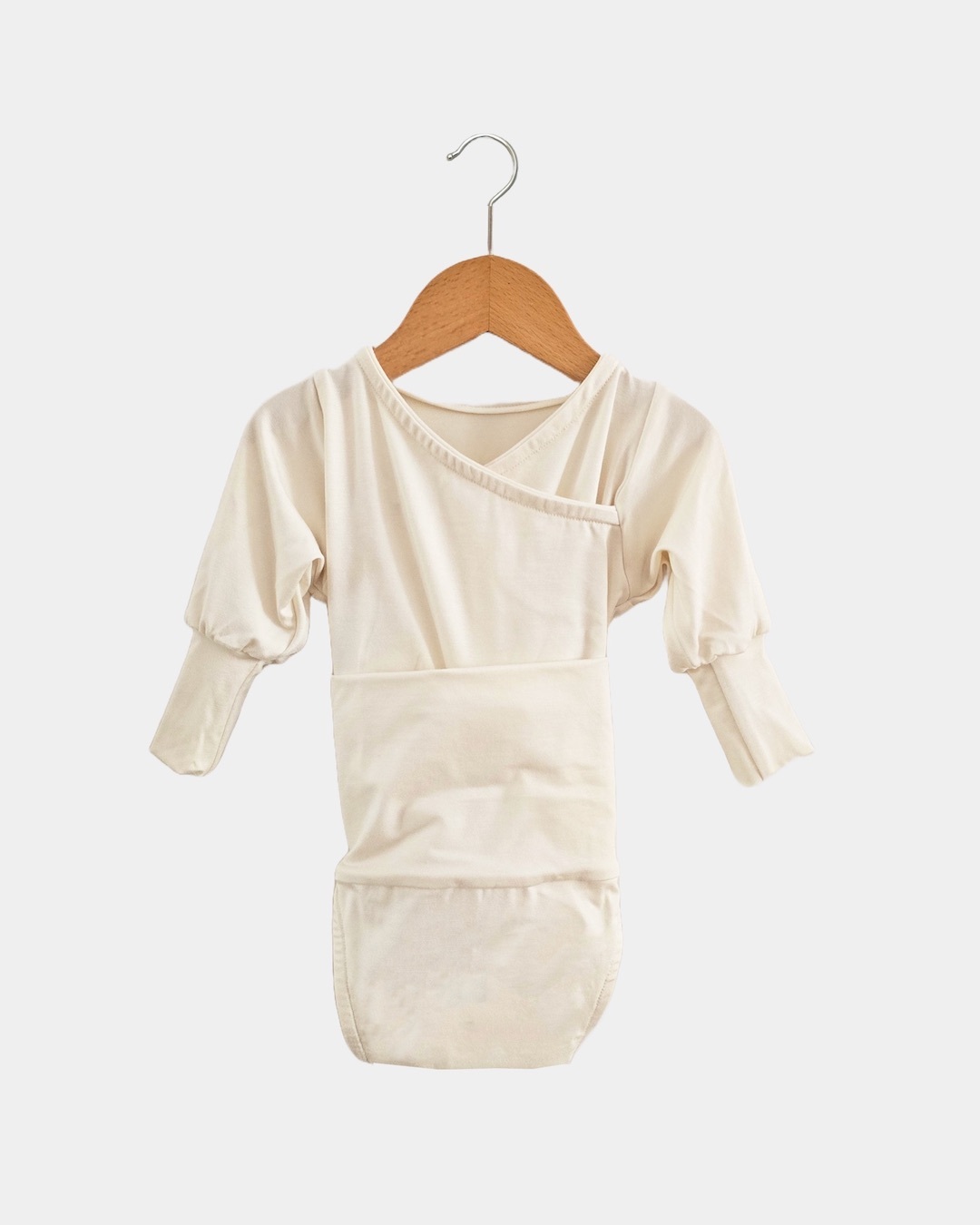 長袖-自然白-天絲TENCEL | LOOPBODY包屁衣