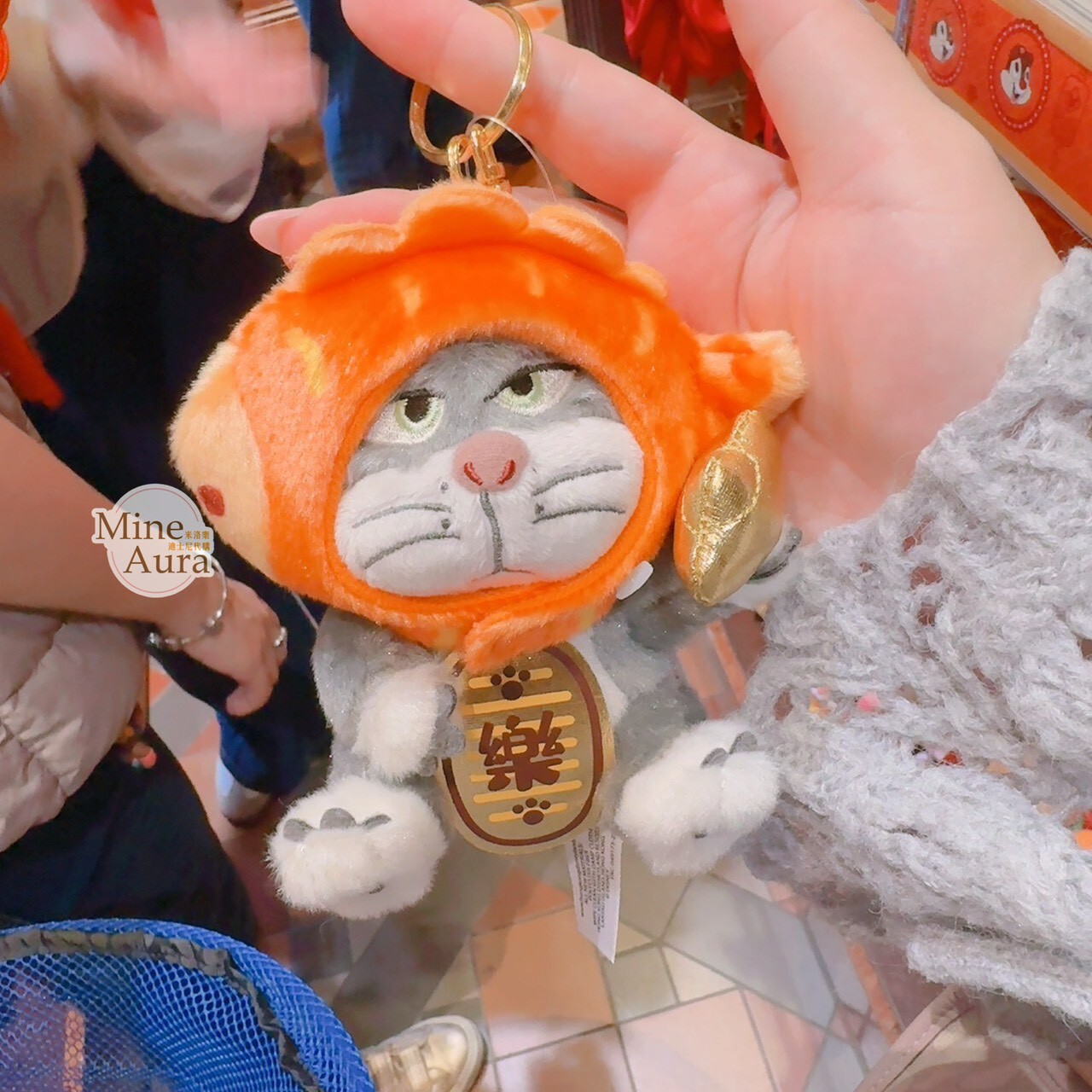 2026 新春限定 路西法 魯斯佛 Lucife 壞貓咪 造型 絨毛 吊飾 鑰匙圈 -香港迪士尼樂園