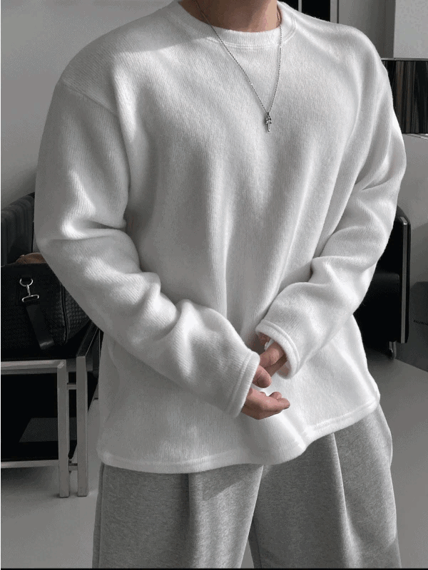 日常柔軟抓絨T恤