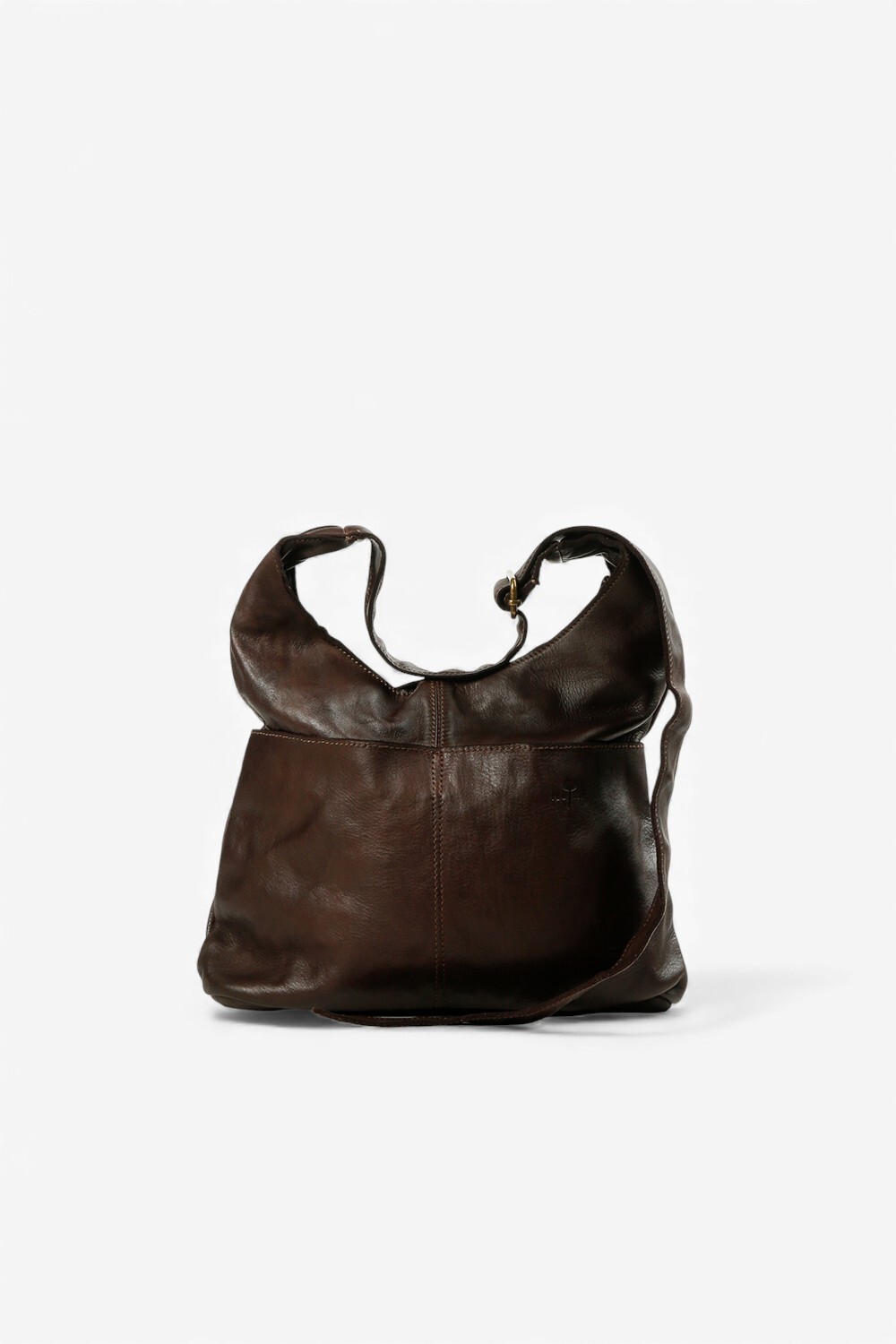 Simple 雙口袋肩背包 深咖