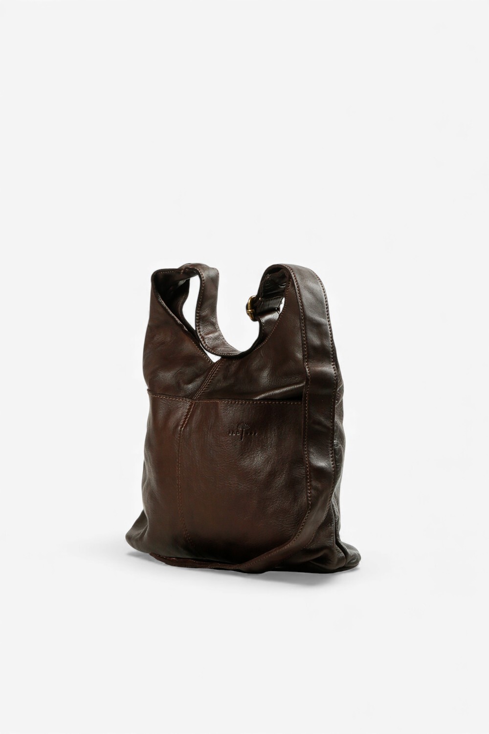 Simple 雙口袋肩背包 深咖