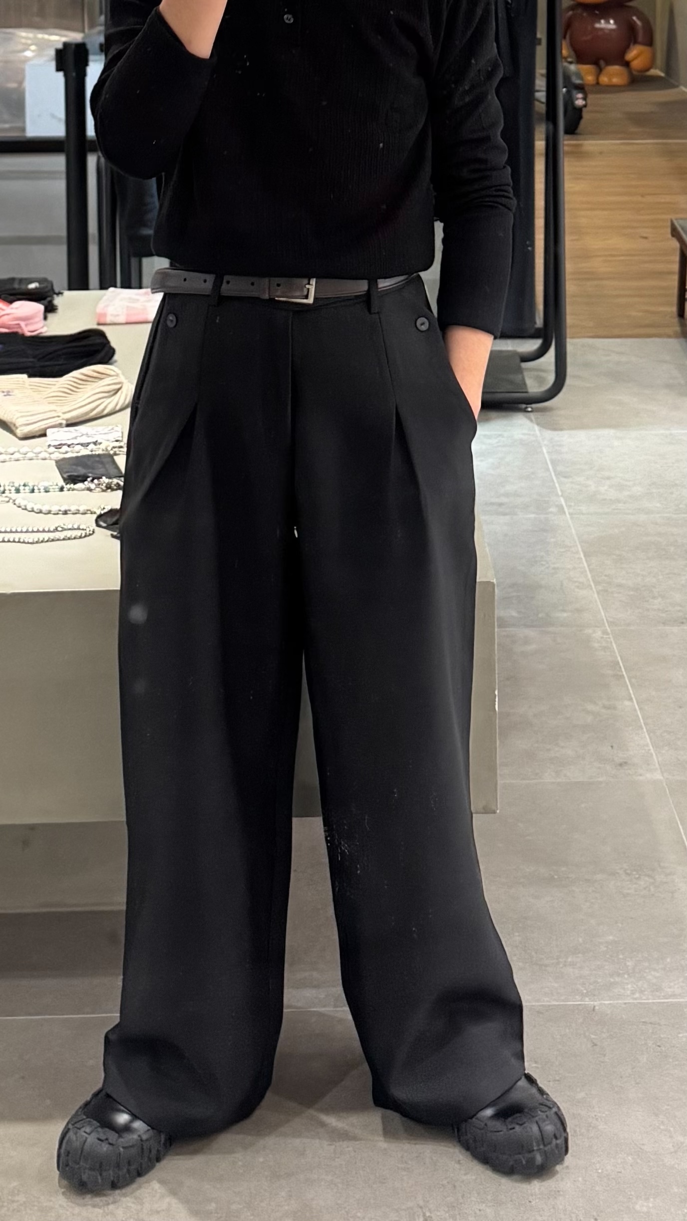 西裝直筒長褲