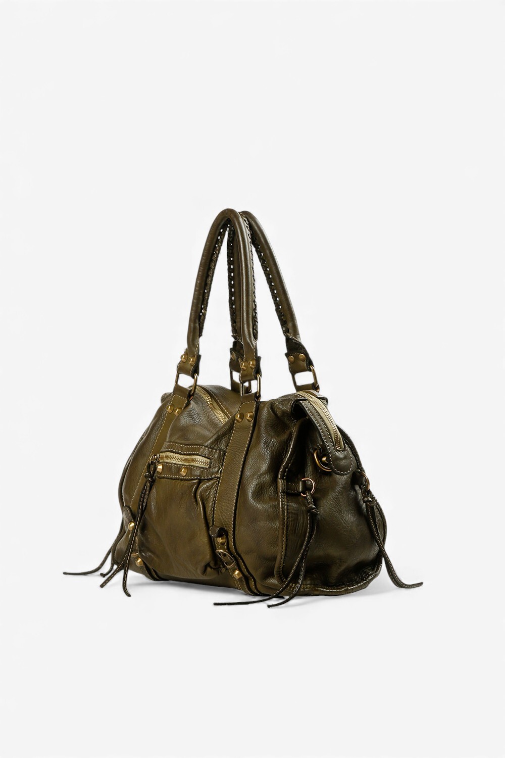 NH 復古兩用機車包 深綠