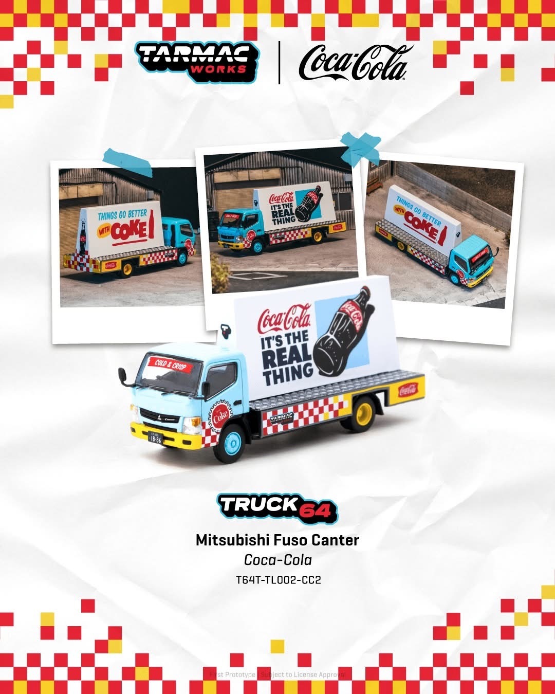 預訂 Pre Order - Tarmac Works Mitsubishi Fuso Canter Coca Cola