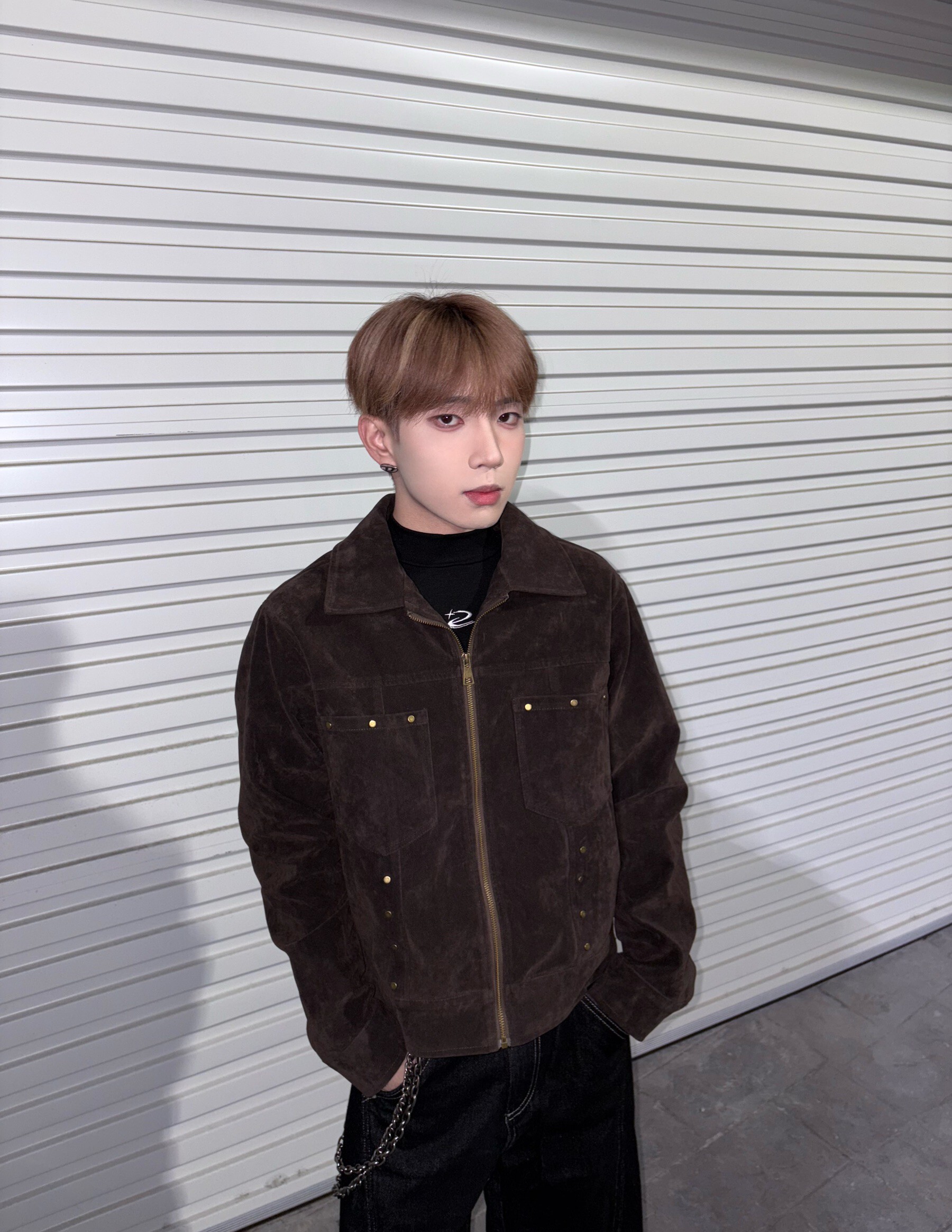 (GOAL) 美式鉚釘麂皮夾克外套 美式老錢風 八尾5079